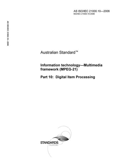 AS ISO IEC 21000.10-2006
