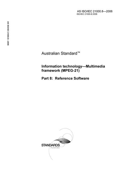 AS ISO IEC 21000.8-2006