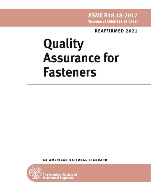 ASME B18.18-2017 (R2021)